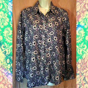 Chaps "No Iron" Size L Tailored Floral Shirt